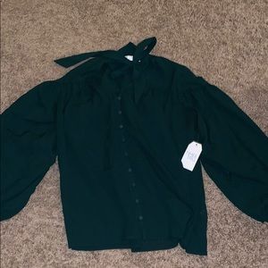 Dark green Button down blouse